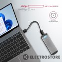 AXAGON EEM2-SA Obudowa zewnętrzna aluminiowa bezśrubowa USB 3.2 GEN 1 M.2 SATA SSD