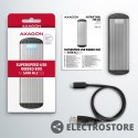 AXAGON EEM2-SA Obudowa zewnętrzna aluminiowa bezśrubowa USB 3.2 GEN 1 M.2 SATA SSD