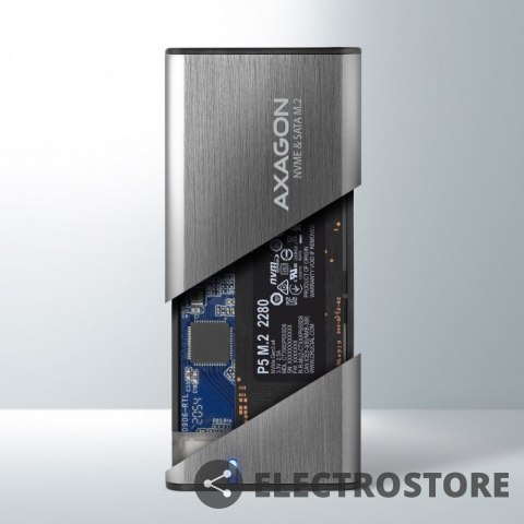 AXAGON EEM2-SG2 Obudowa zewnętrzna aluminiowa bezśrubowa USB-C 3.2 Gen 2 M.2 NVMe & SATA SSD + USB-A - USB-C redukcja AXAGON EEM2-SG2 Obudowa zewnętrzna aluminiowa bezśrubowa USB-C 3.2 Gen 2 M.2 NVMe & SATA SSD + USB-A - USB-C redukcja