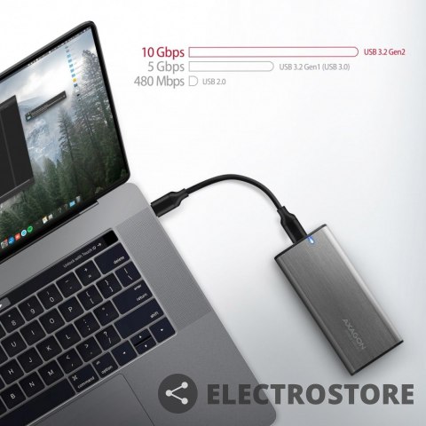 AXAGON EEM2-SG2 Obudowa zewnętrzna aluminiowa bezśrubowa USB-C 3.2 Gen 2 M.2 NVMe & SATA SSD + USB-A - USB-C redukcja AXAGON EEM2-SG2 Obudowa zewnętrzna aluminiowa bezśrubowa USB-C 3.2 Gen 2 M.2 NVMe & SATA SSD + USB-A - USB-C redukcja