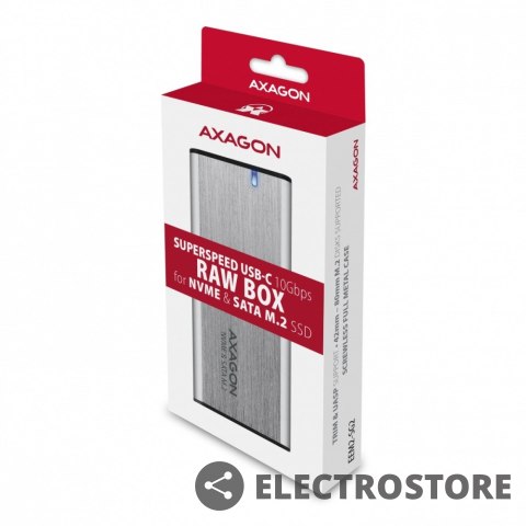 AXAGON EEM2-SG2 Obudowa zewnętrzna aluminiowa bezśrubowa USB-C 3.2 Gen 2 M.2 NVMe & SATA SSD + USB-A - USB-C redukcja AXAGON EEM2-SG2 Obudowa zewnętrzna aluminiowa bezśrubowa USB-C 3.2 Gen 2 M.2 NVMe & SATA SSD + USB-A - USB-C redukcja