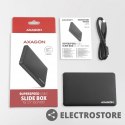 AXAGON EE25-SLC Obudowa zewnętrzna plastikowa, bezśrubowa, USB-C 3.2 GEN 1 SATA 6G 2.5", czarna