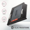 AXAGON RSS-CD09 Ramka na 2,5" SSD-HDD do gniazda DVD, 9.5mm LED aluminium