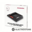 AXAGON RSS-CD09 Ramka na 2,5" SSD-HDD do gniazda DVD, 9.5mm LED aluminium