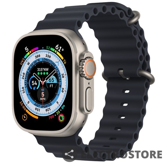 Apple Watch Ultra GPS + Cellular, 49 mm Koperta tytanowa z paskiem Ocean w kolorze północy Apple Watch Ultra GPS + Cellular, 49 mm Koperta tytanowa z paskiem Ocean w kolorze północy