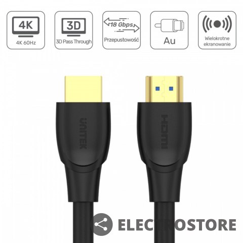 Unitek Kabel HDMI High Speed 2.0; 4K; 5M; C11041BK Unitek Kabel HDMI High Speed 2.0; 4K; 5M; C11041BK