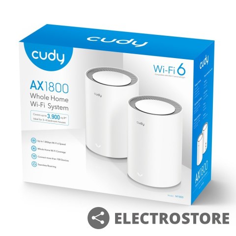 Cudy System WiFi Mesh M1800 (2-Pack) AX1800 Cudy System WiFi Mesh M1800 (2-Pack) AX1800