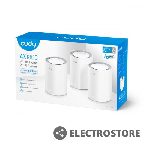 Cudy System WiFi Mesh M1800 (3-Pack) AX1800 Cudy System WiFi Mesh M1800 (3-Pack) AX1800