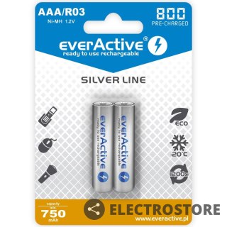 EverActive Akumulatory R03/AAA 800 mAH blister 2 szt. technologia Ready To Use