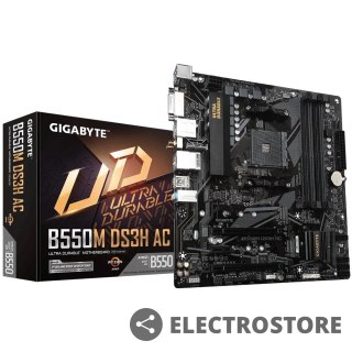 Gigabyte Płyta główna B550M DS3H AC AM4 4DDR4 HDMI/DVI M.2 mATX