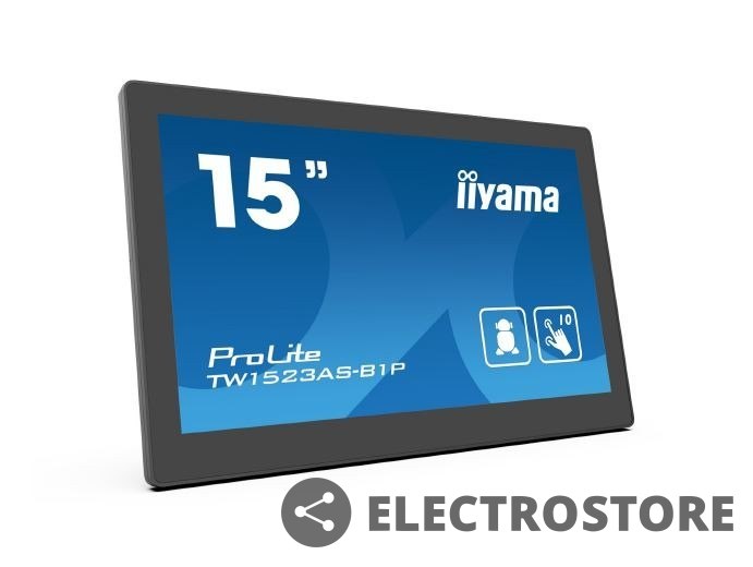 IIYAMA Monitor 15 cali TW1523AS-B1P 10P. DOT. IPS, ANDROID, USB, WIFI, MIC, 2x2W