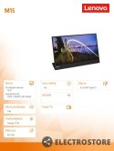 Lenovo Monitor 15.6 ThinkVision M15 WLED LCD 62CAUAT1WL