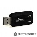 Media-Tech VIRTU 5.1 USB - Karta dźwiękowa USB oferująca wirtualny dźwięk 5.1 MT5101