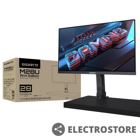 Gigabyte Monitor 28 cali M28U Arm Edition EK IPS/1ms/1MLN:1/UHD/HDMI Gigabyte Monitor 28 cali M28U Arm Edition EK IPS/1ms/1MLN:1/UHD/HDMI