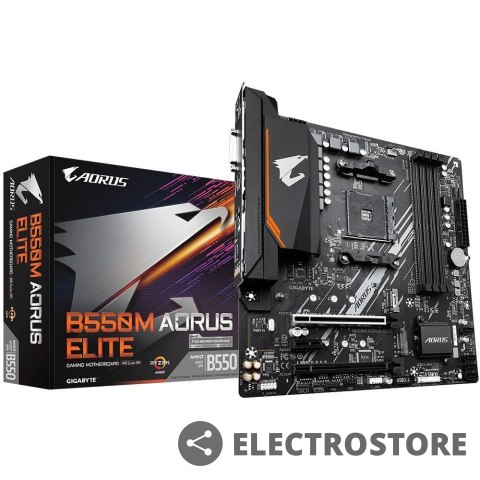 Gigabyte Płyta główna B550M AORUS ELITE AM4 4DDR4 2HDMI/DVI-D mATX