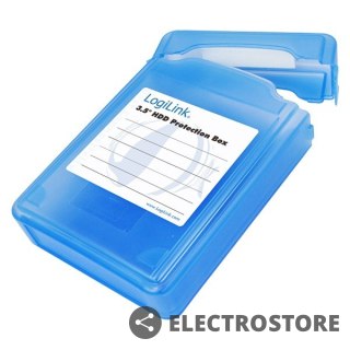 LogiLink Pudełko ochronne do HDD 3.5 cala Niebieskie
