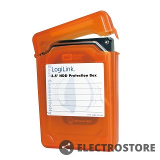 LogiLink Pudełko ochronne do HDD 3.5 cala Pomarańczowe