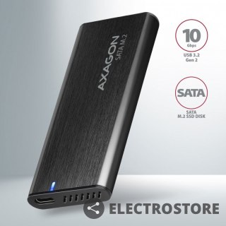 AXAGON EEM2-SBC Obudowa zewnętrzna aluminiowa bezśrubowa USB-C 3.2 GEN 2 M.2 SATA SSD