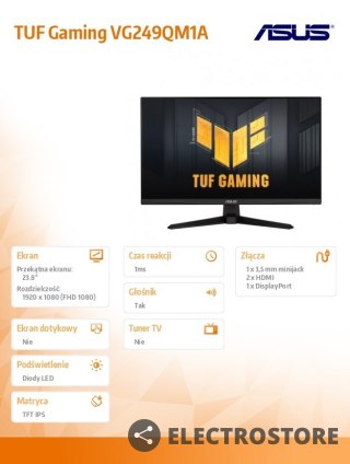 Asus Monitor 23,8 cala VG249QM1A