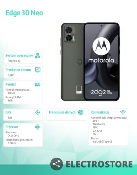 Motorola Smartfon Edge 30 Neo 8/128 GB Black Onyx Motorola Smartfon Edge 30 Neo 8/128 GB Black Onyx