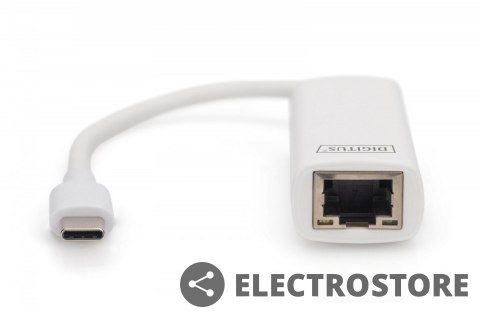 Digitus Karta sieciowa przewodowa USB 3.0 Typ C do Gigabit Ethernet 10/100/1000Mbps Digitus Karta sieciowa przewodowa USB 3.0 Typ C do Gigabit Ethernet 10/100/1000Mbps