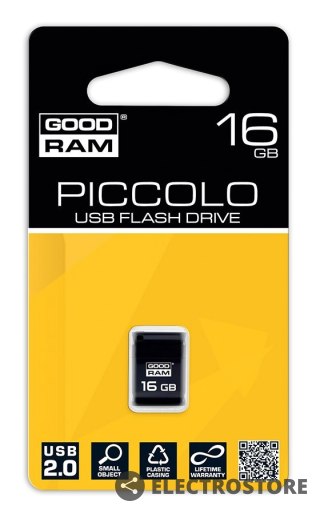 GOODRAM PICOLLO 16GB USB 2.0 Czarny