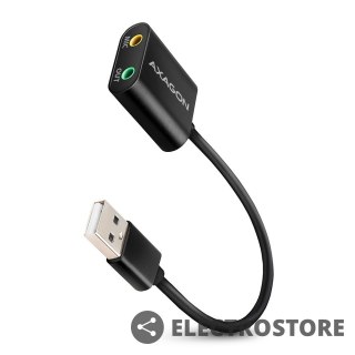 AXAGON ADA-12 Zewnętrzna karta dzwiękowa USB 2.0 48kHz/16-bit stereo, metal, kabel USB-A 15 cm