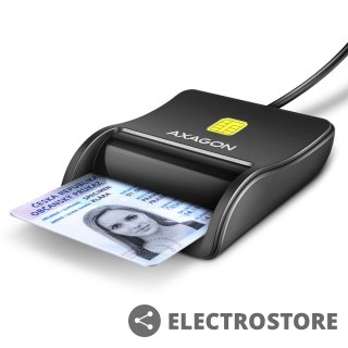 AXAGON CRE-SM3N Czytnik kart identyfikacyjnych USB, 1.3m kabel