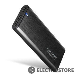 AXAGON EEM2-SB2 Obudowa zewnętrzna aluminiowa bezśrubowa USB-C 3.2 Gen 2 - M.2 NVMe / SATA SSD 30-80mm ALU pudełko czarne + USB-A - USB
