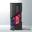 AXAGON EEM2-SB2 Obudowa zewnętrzna aluminiowa bezśrubowa USB-C 3.2 Gen 2 - M.2 NVMe / SATA SSD 30-80mm ALU pudełko czarne + USB-A - USB