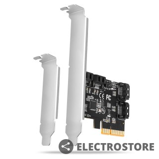 AXAGON PCES-SA4X4 Kontroler PCIe 4x wewnętrzny port SATA 6G, ASM1164, SP & LP