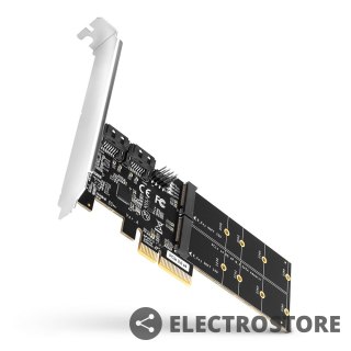 AXAGON PCES-SA4M2 Kontroler PCIe 2x wewnętrzny port SATA 6G + 2x wewnętrzny port M.2 B-key SATA, SP & LP