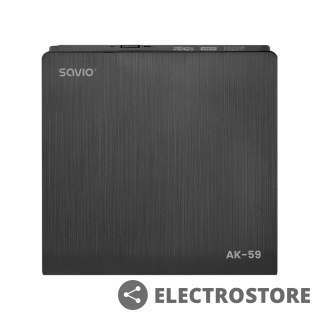 Savio Zewnętrzna nagrywarka typu Slim CD/DVD R/RW, USB-C/USB-A, AK-59