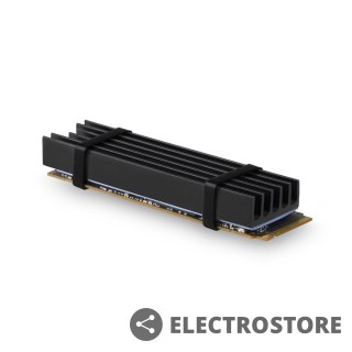AXAGON CLR-M2L10 Chłodnica aluminiowa pasywna do dysku M.2 SSD, ALU korpus, silikonowe silikonowe podkładki termiczne, wysokość 10mm