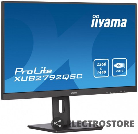 IIYAMA Monitor 27 cali XUB2792QSC-B5 IPS,QHD,USB-C,HDMI,DP,USB3.0,HAS(150mm) IIYAMA Monitor 27 cali XUB2792QSC-B5 IPS,QHD,USB-C,HDMI,DP,USB3.0,HAS(150mm)