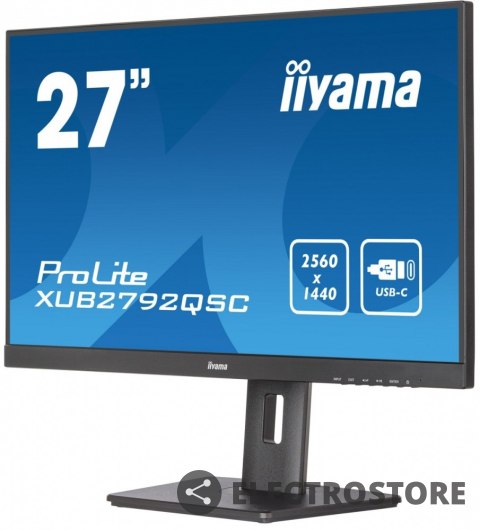 IIYAMA Monitor 27 cali XUB2792QSC-B5 IPS,QHD,USB-C,HDMI,DP,USB3.0,HAS(150mm) IIYAMA Monitor 27 cali XUB2792QSC-B5 IPS,QHD,USB-C,HDMI,DP,USB3.0,HAS(150mm)