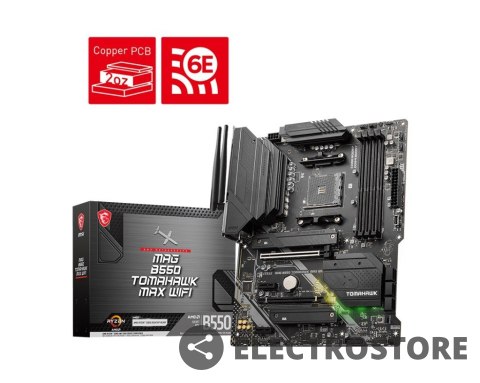 MSI Płyta główna MAG B550 TOMAHAWK MAX WIFI AM4 4DDR4 HDMI/DP 2M.2 ATX MSI Płyta główna MAG B550 TOMAHAWK MAX WIFI AM4 4DDR4 HDMI/DP 2M.2 ATX