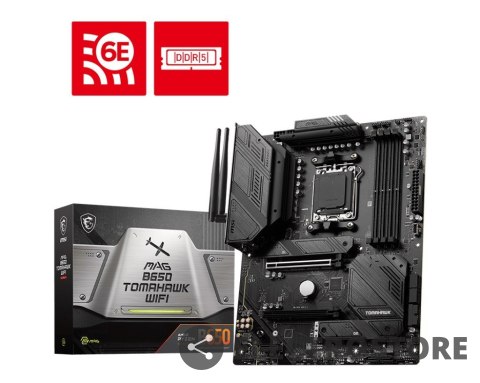 MSI Płyta główna MAG B650 TOMAHAWK WIFI AM5 4DDR5 HDMI/DP ATX MSI Płyta główna MAG B650 TOMAHAWK WIFI AM5 4DDR5 HDMI/DP ATX