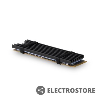 AXAGON CLR-M2L3 Chłodnica aluminiowa pasywna do dysku M.2 SSD, ALU korpus, silikonowe podkładki termiczne, wysokość 3mm