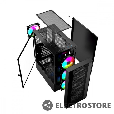 Gembird Obudowa Midi Tower Fornax 4000 ARGB czarna Gembird Obudowa Midi Tower Fornax 4000 ARGB czarna