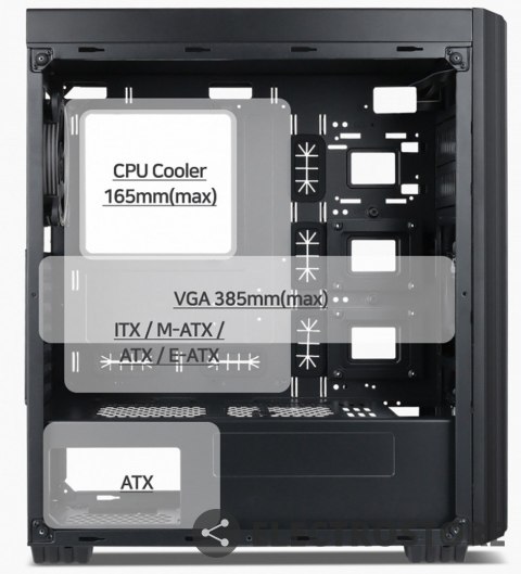 Gembird Obudowa Midi Tower Fornax K500 ATX Gembird Obudowa Midi Tower Fornax K500 ATX