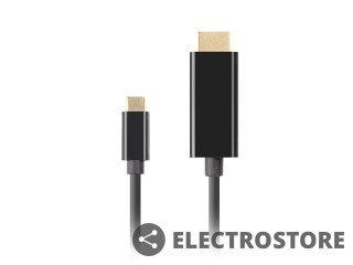 Lanberg Kabel USB-C(M)->HDMI(M) 4K 60HZ czarny