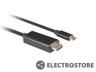 Lanberg Kabel USB-C(M)->HDMI(M) 4K 60HZ czarny