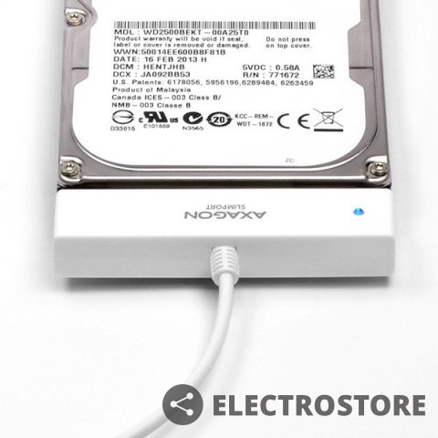 AXAGON ADSA-1S Adapter USB 2.0 SATA do szybkiego przyłączenia 2.5" SSD/HDD Z pudełkiem AXAGON ADSA-1S Adapter USB 2.0 SATA do szybkiego przyłączenia 2.5" SSD/HDD Z pudełkiem