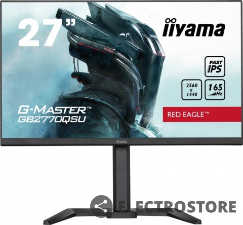 IIYAMA Monitor 27 cali GB2770QSU-B5 0.5ms,IPS,DP,HDMI,165Hz,HAS(150mm)