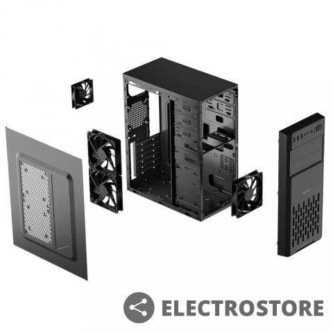 Logic Concept Obudowa komputerowa Midi Tower bez zasilacza L2 2xUSB, czarna Logic Concept Obudowa komputerowa Midi Tower bez zasilacza L2 2xUSB, czarna