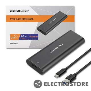 Qoltec Obudowa | kieszeń do dysków M.2 SSD | NVME | PCI-E | USB typ C