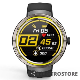Kumi Smartwatch KU5 1.22 cala 180 mAh czarny
