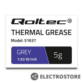 Qoltec Pasta termoprzewodząca| 1.93W/m-K | 5g | szara