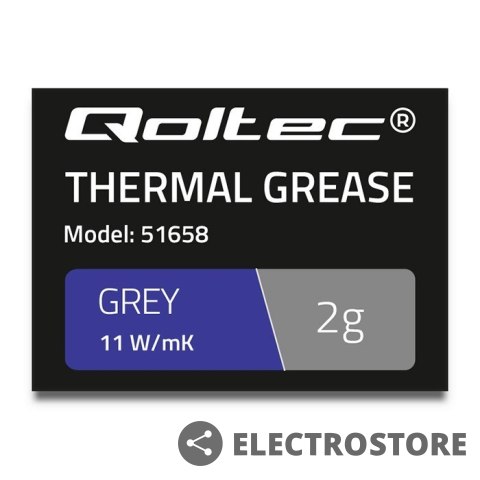Qoltec Pasta termoprzewodząca | 11W/m-K | 2g | szara Qoltec Pasta termoprzewodząca | 11W/m-K | 2g | szara